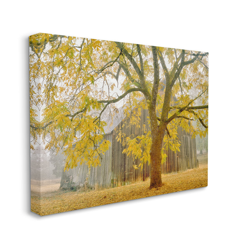 Rustic Cabin Autumn Foliage sur toile, H 24 po x l 30 po x P 1,5 po