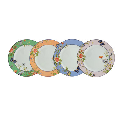 Windsor Cottage Garden 4 Piece Bone China Salad Plate Set