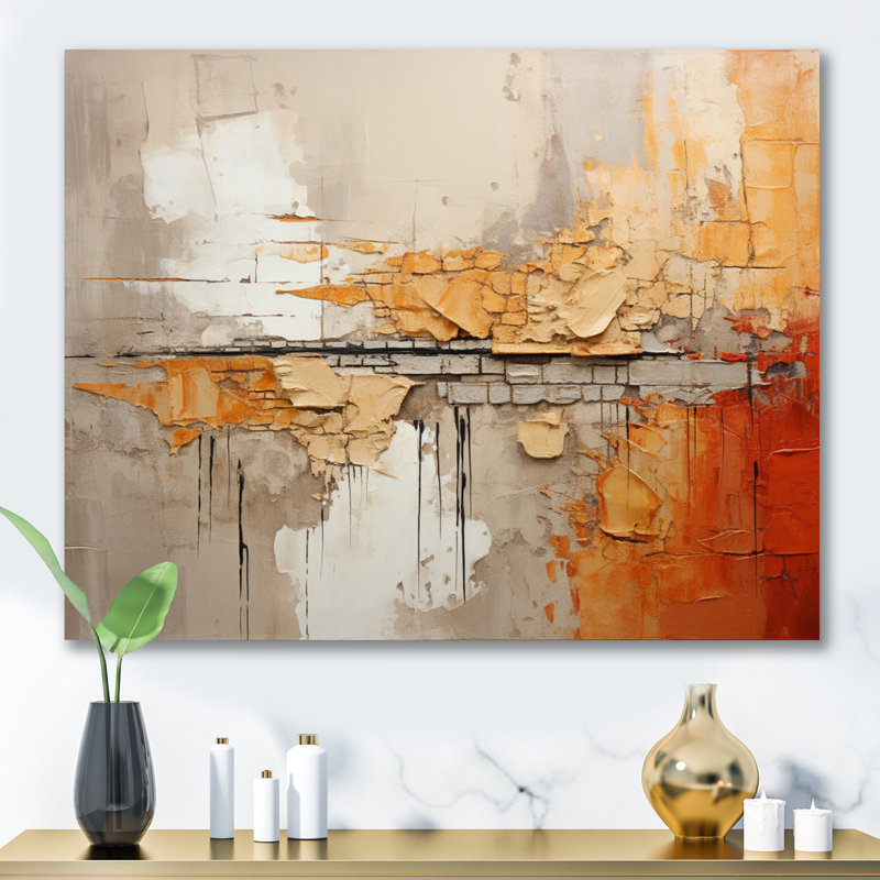 Gauvain Orange Impressions I, Toile tendue, H 30 po x l 40 po x P 1,5 po