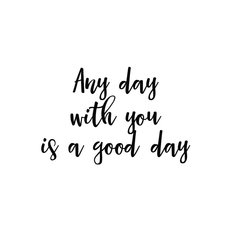 Any Day - Wrapped Canvas Textual Art, 12" H x 12" W  