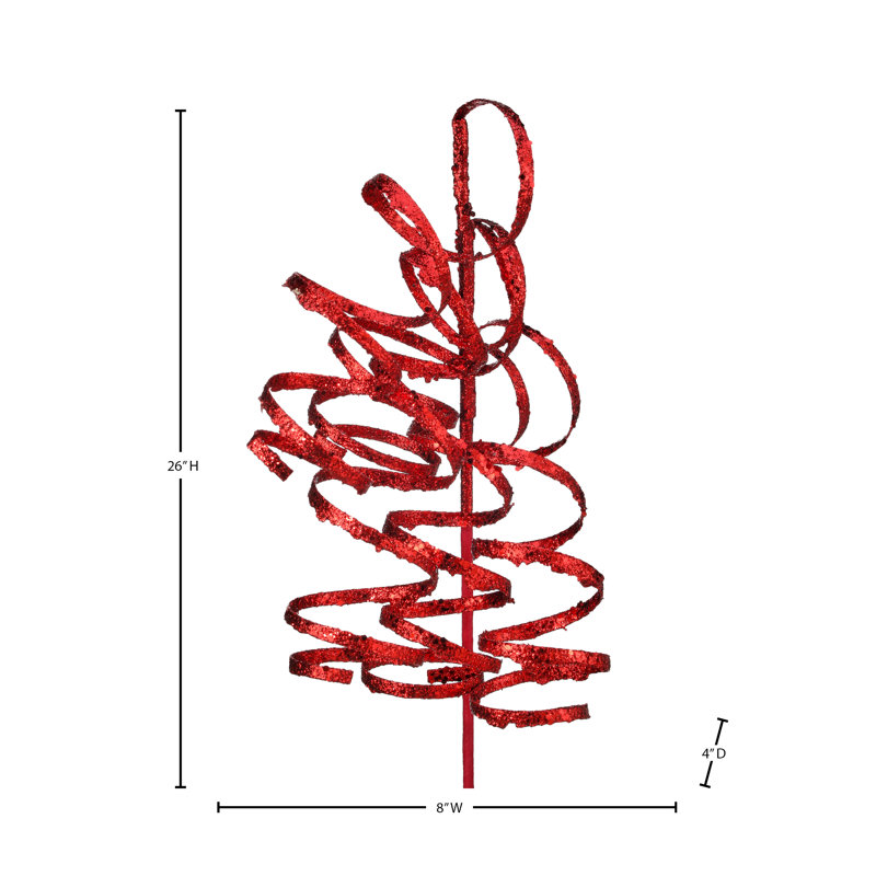 Aérosol Q 26 po bouclé pailleté X5, Red