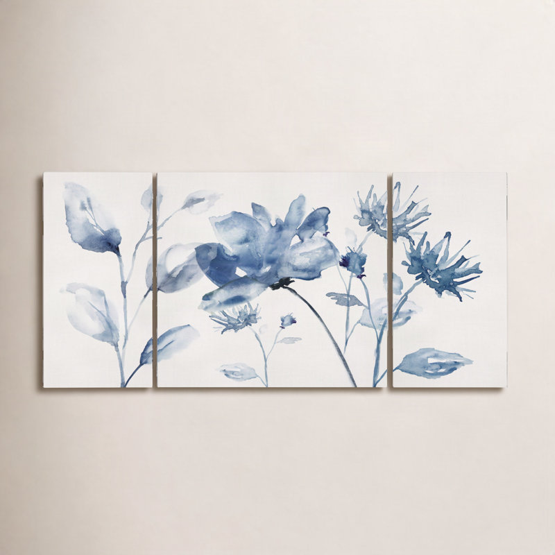 Translucide blues II-multi-pièces sur toile, H 32 po x l 48 po x P 1,5 po