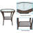 Moumoune Square Glass Outdoor Side Table