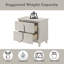 Table de chevet Laveda, finition blanc perle