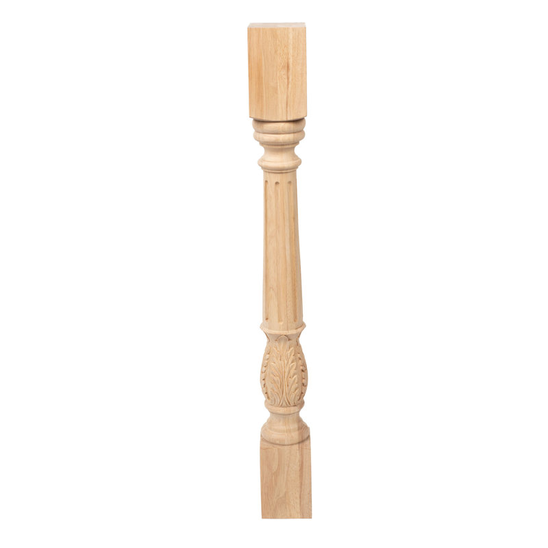 Maple Unfinished Acanthus Leaf Kitchen Island Legs Set of 4