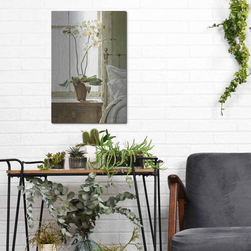 «Orchids In The Window» par Zhen-Huan Lu, H 16 po x l 12 po