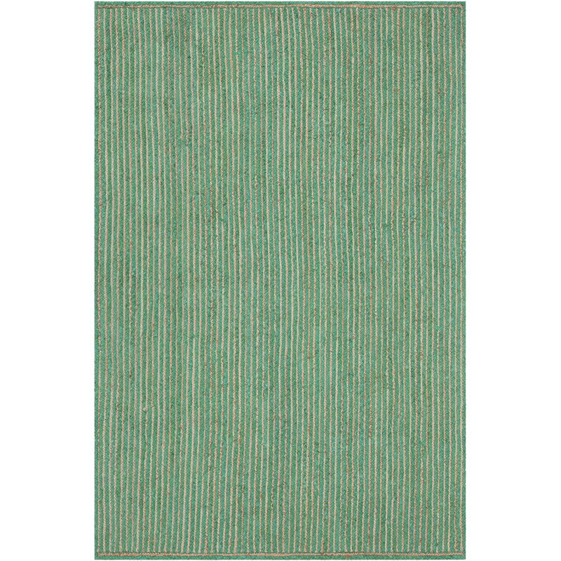Tapis vert foncé / naturel Eveleigh, 5 pi x 7 pi 6 po