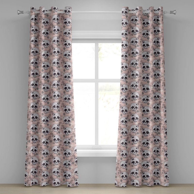 Rideau décoratif à œillets East Urban Home, L 50 po x L 96 po