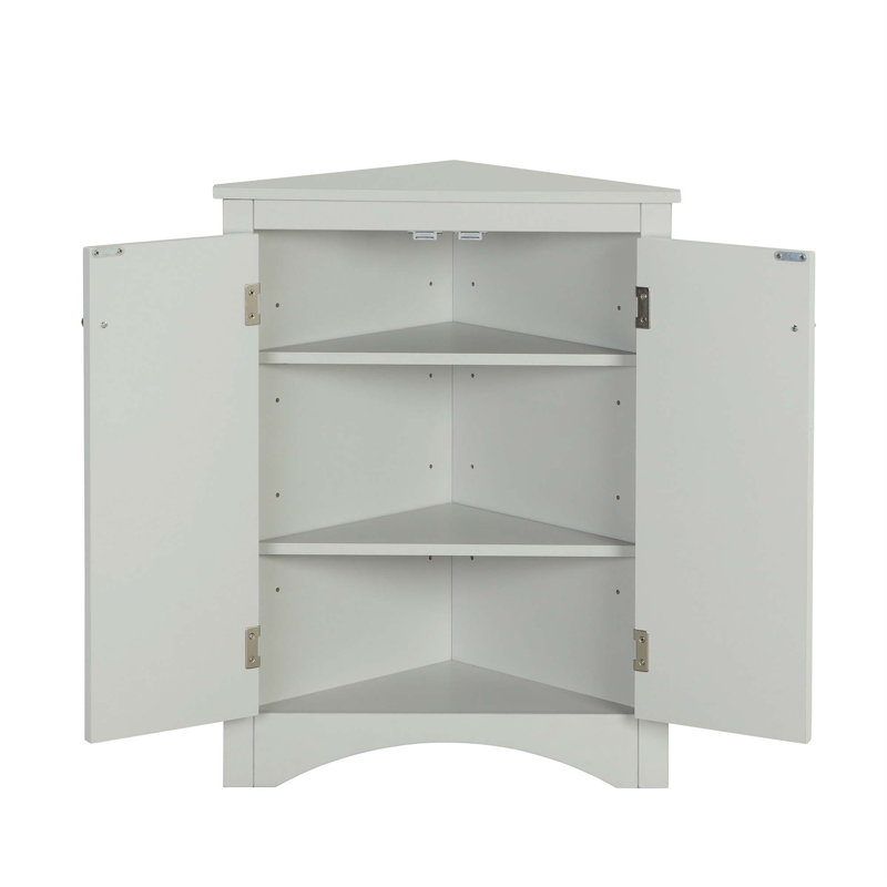 Versatile Bathroom Storage Cabinet With Adjustable Shelves And Moisture-Proof Design, Ideal For Home Organization, Gray