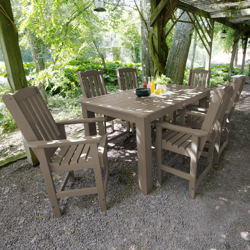 Ensemble repas pour 6 personnes Kile, Brun bois, L 72 po x l 42 po x H 36 po
