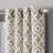 Ralon Polyester / Linen Light-Filtering Geometric Print Curtain Panel with Grommet Top-406228340-406228342