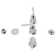 Serena Three-Handle Widespread Vertical Bidet Faucet