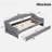 Modern Upholstered Daybed With Led Belt, Trundle And Button Tufted Design-1167754132