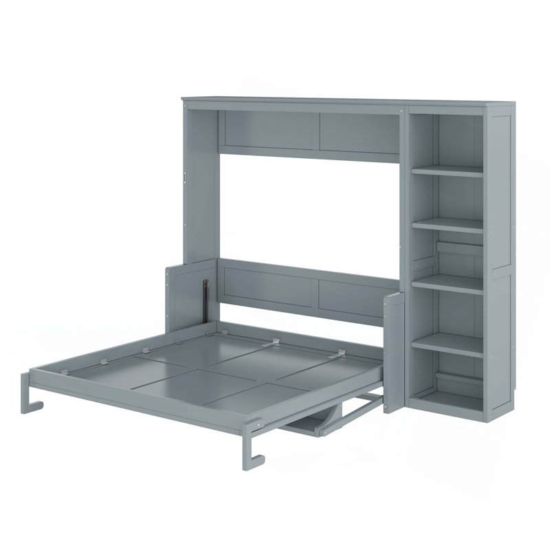 Grand lit escamotable avec bureau et bibliothèque, Gray, Grand lit