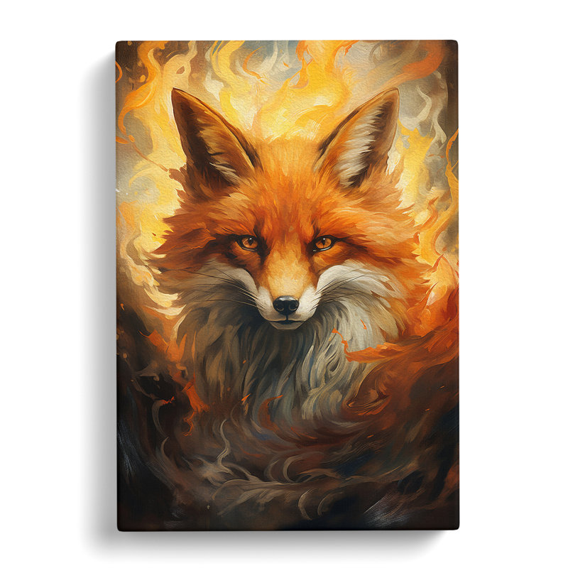 Fox Symbolism - Wrapped Canvas, 76cm H x 50cm W x 3cm D