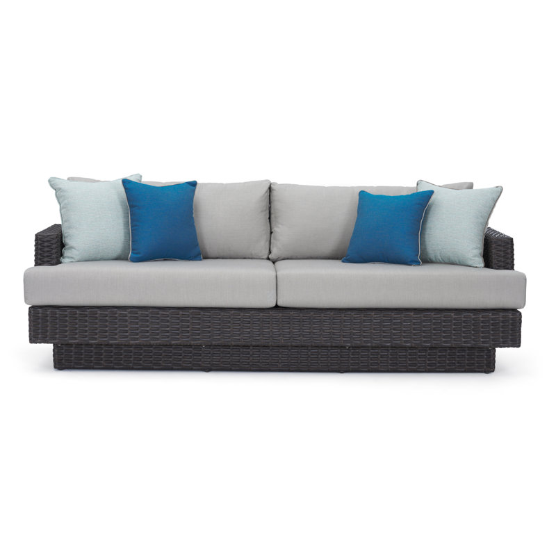 Jorolf Outdoor 3 - Seat Patio Sofa, Brown, Gray