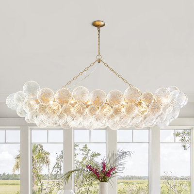 Lustre en verre soufflé à la main