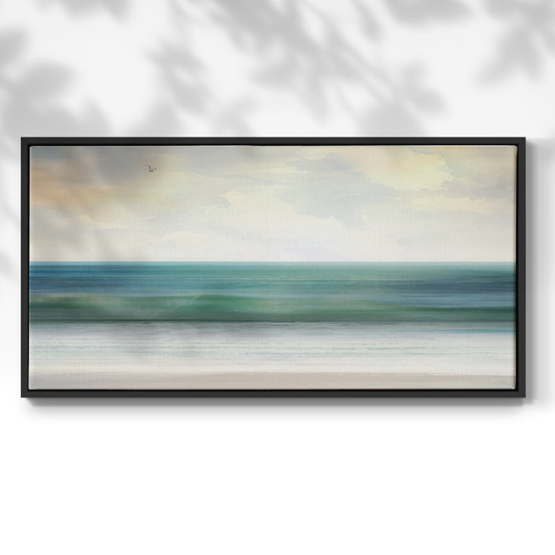Côte du Pacifique - Toile tendue avec châssis tendue, prête à être accrochée, Noir, H 17 po x l 33 po
