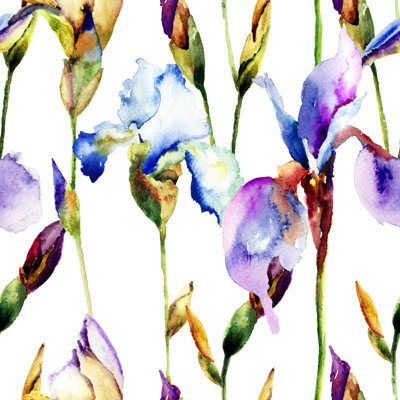 «Harveyville Iris Flowers On Canvas» par Ateli, peinture