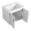Meuble-lavabo à fermeture en douceur de 60 pouces avec lavabo et petites tablettes de rangement. BCV06360GWH-109391373