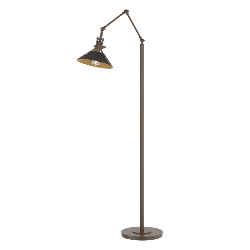 Henry 60.8" Task Floor Lamp, Bronze, Black