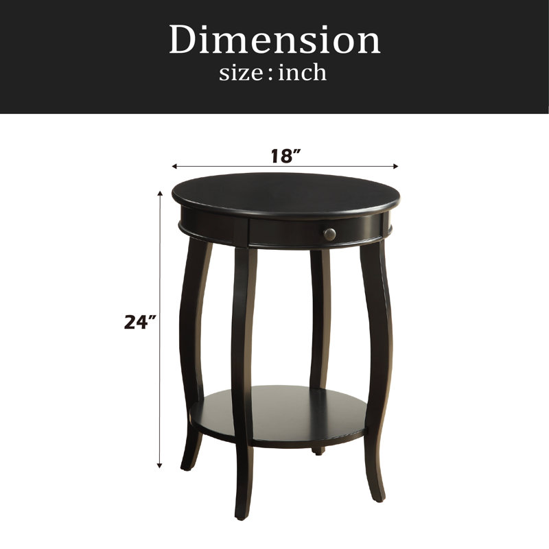 Table d'appoint Finish, Black
