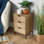 Rett 3 Drawer Wooden Bedside Table Storage Unit