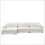 134*54" Oversized Corduroy Sectional Sofa-702525232