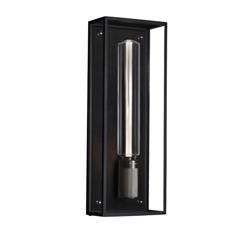 Outdoor Sconce, Black/Gun Metal