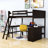 Wood Loft Bed With Desk And Shelves-1212498763-1212498772