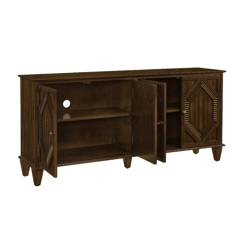 Buffet 65,5 po Mid-Century, Noyer
