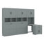 Earleville Twin Size Murphy Bed With Closet And Drawers,Space-Saving Wood Wall Bed Frame With Desk-108839926