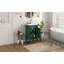 Meuble-lavabo moderne autoportant de 18 po avec lavabo - Armoire de rangement avec portes et tablettes réglables, parfaite pour les petites salles de bain