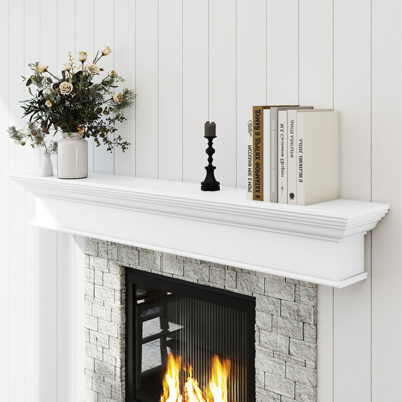 Fireplace Mantel, 60", White
