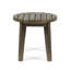 Ensemble de conversation d'extérieur 3 pièces avec chaises longues tissées en corde, structure en métal noir et bois d'acacia-129507384