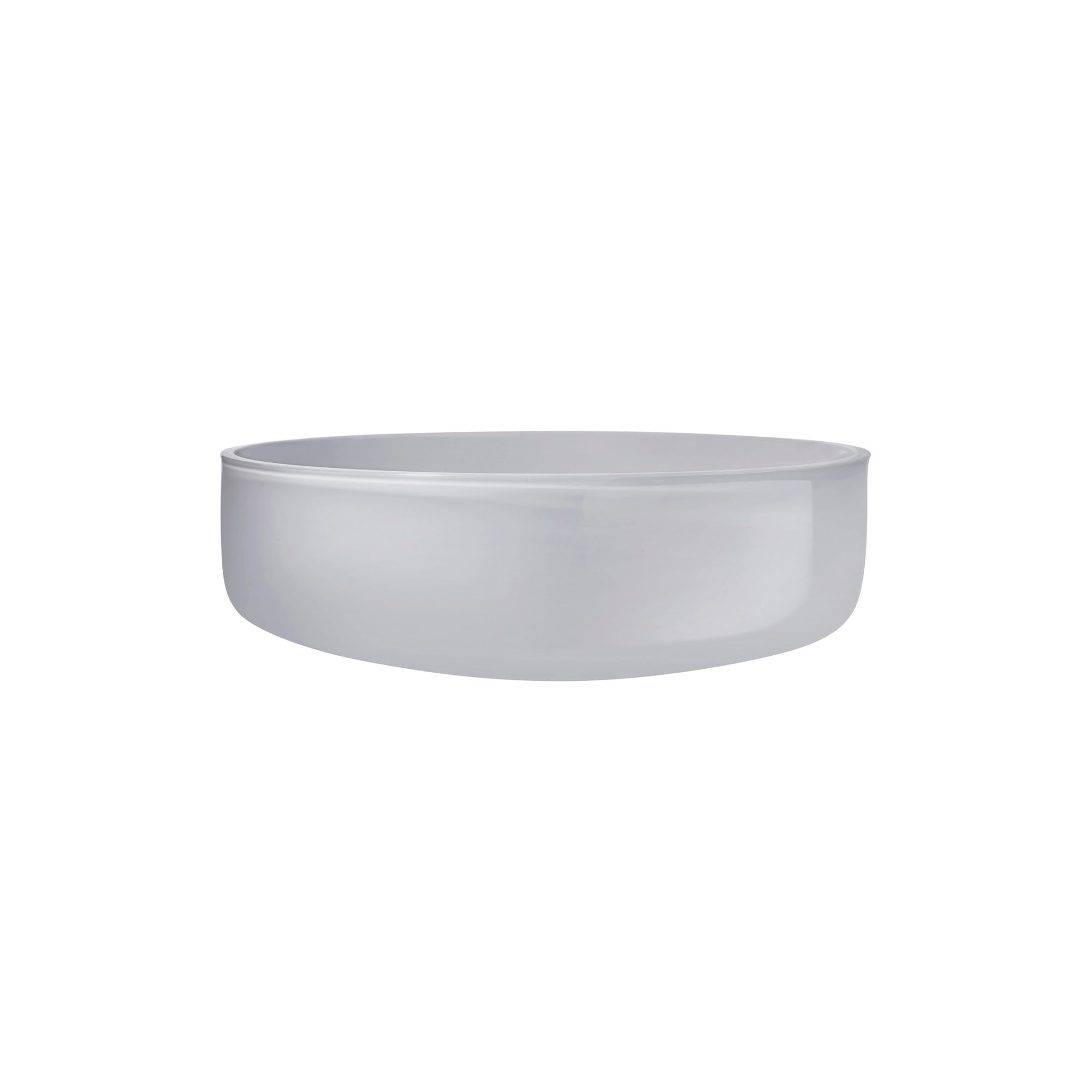 Midnight Lead Free Crystal Serving Bowl, Opal Gray, 3.54" H x 10.16" W x 10.16" D