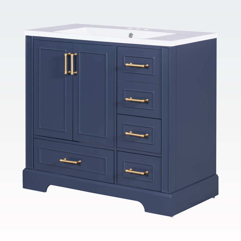 Armoire de salle de bain Breisch, Bleu