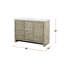 Meuble-lavabo double avec comptoir en quartz
