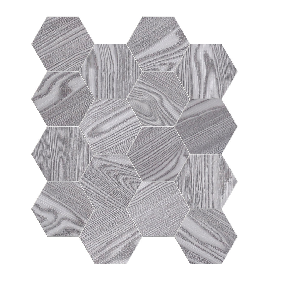 Bex 6" x 6.9" Hexagon Stone Composite Peel & Stick Wall Tile Avant Decor 