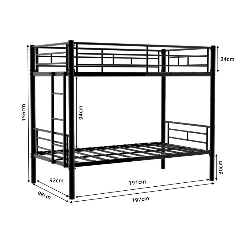 Metal Bed, Black