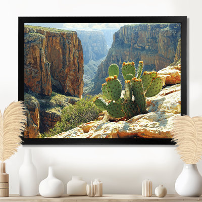 Marithza Arizona Cactus At The Canyons Edge I - cactus Wall Art