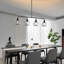 4-light Linear Clear Glass Globe Kitchen Island Pendant-95745018