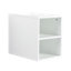 Ensemble de meuble-lavabo mural brillant Lumivera avec lavabo en céramique et porte en verre gris-129892035