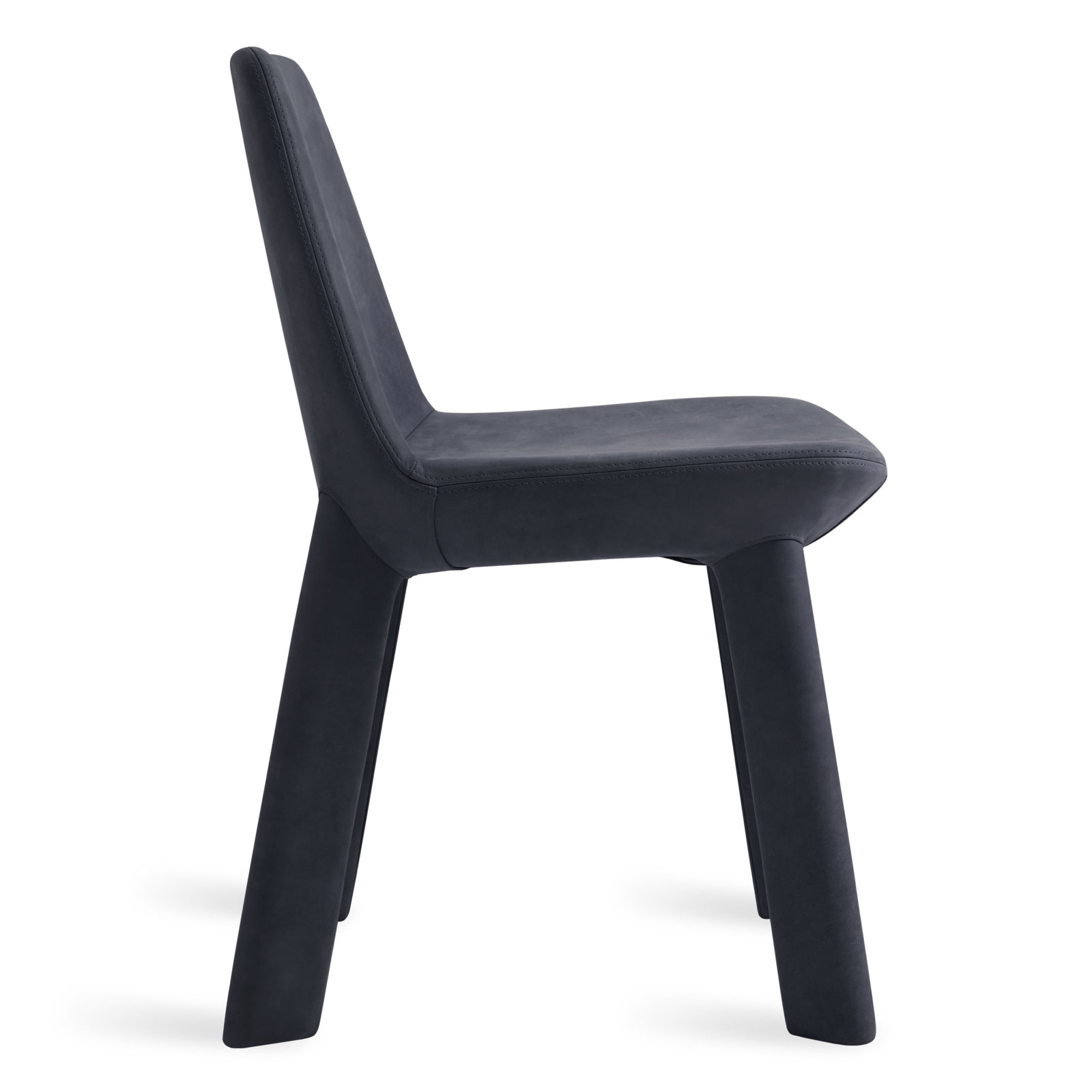 Neat Genuine Leather Dining Chair, Ink Genuine Leather