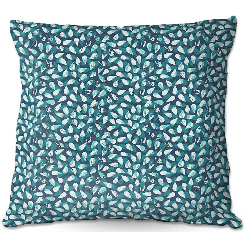 Geometric Reversible Throw Pillow, 20" x 20", Teal
