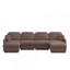 Canapé modulaire ergonomique chenille à 4 places avec 2 repose-pieds Chenille Cloud-714770388-714770390