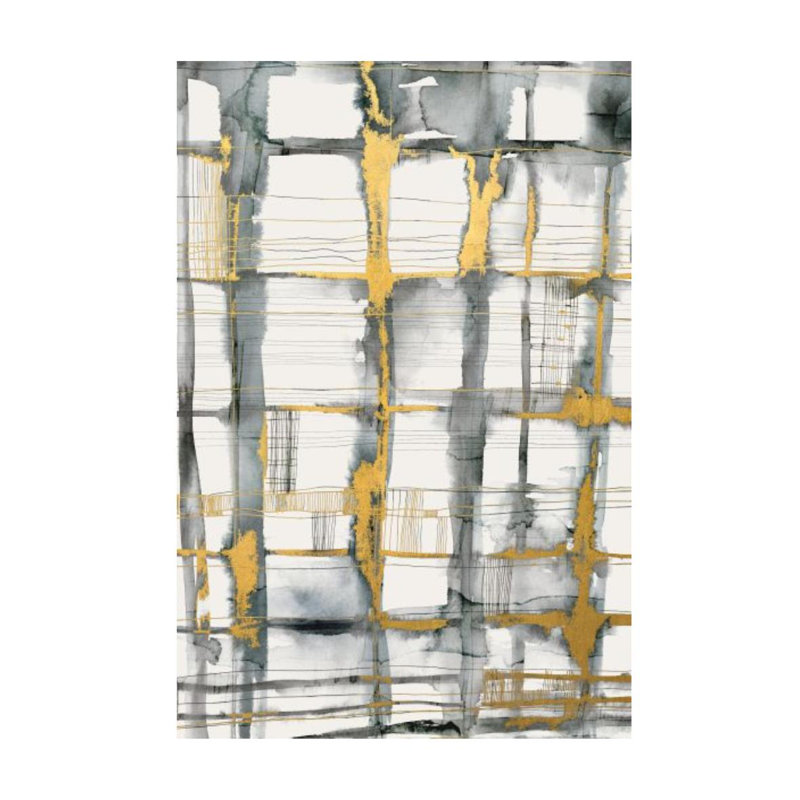 Golden Lines II Painting by Emma McCartney, Gild Gold, 36" H x 24" W