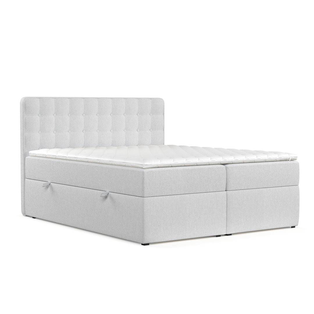 Boxspringbett Armgart mit Topper und Bettkasten