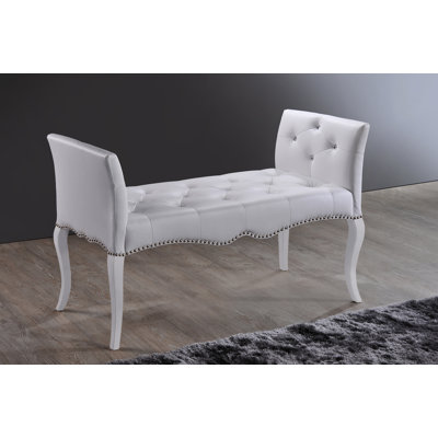 Faux Leather Upholstered Bench