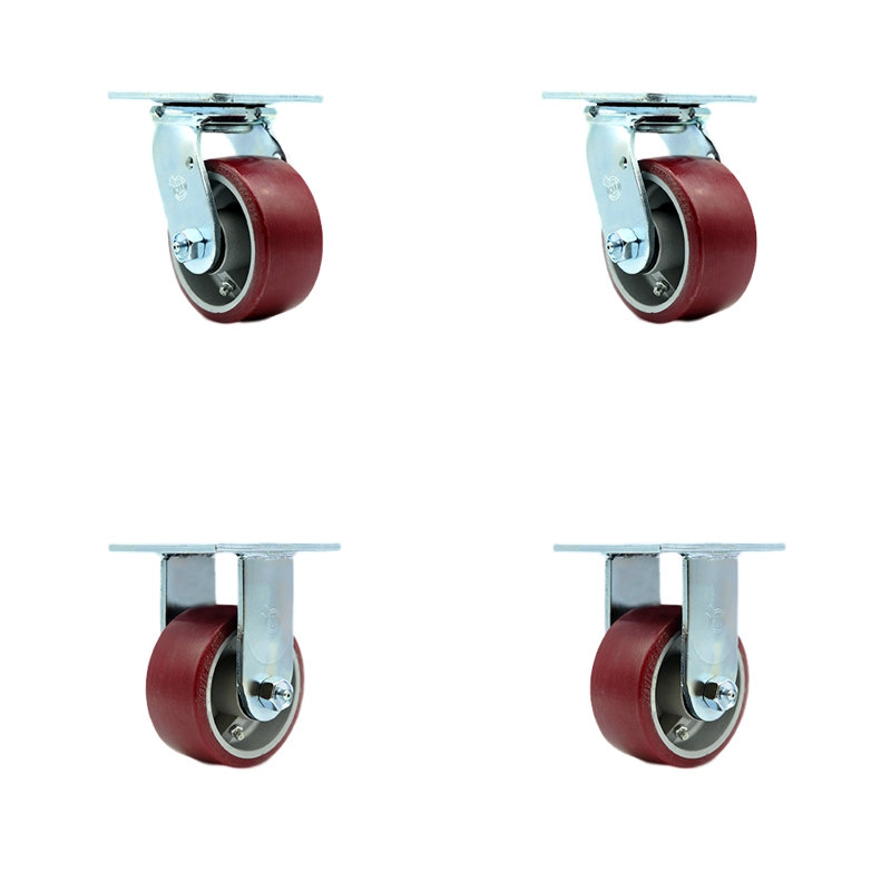 Ensemble de roulettes en poly 4 pièces avec roulement à billes 4 pièces